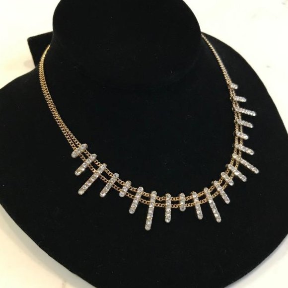 Gold-Tone & Rhinestone Choker - Picture 3 of 7